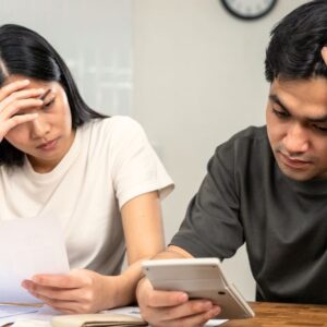 Homeowners stressed about money because they decided to skip a full home inspection in Vero Beach, Florida