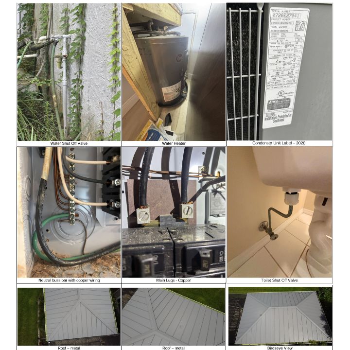 photos page on home inspection report florida